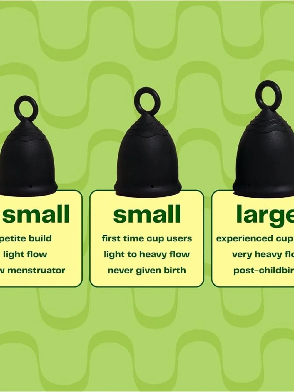 X Small Black Menstrual Cup - 100% Medical-Grade Silicone